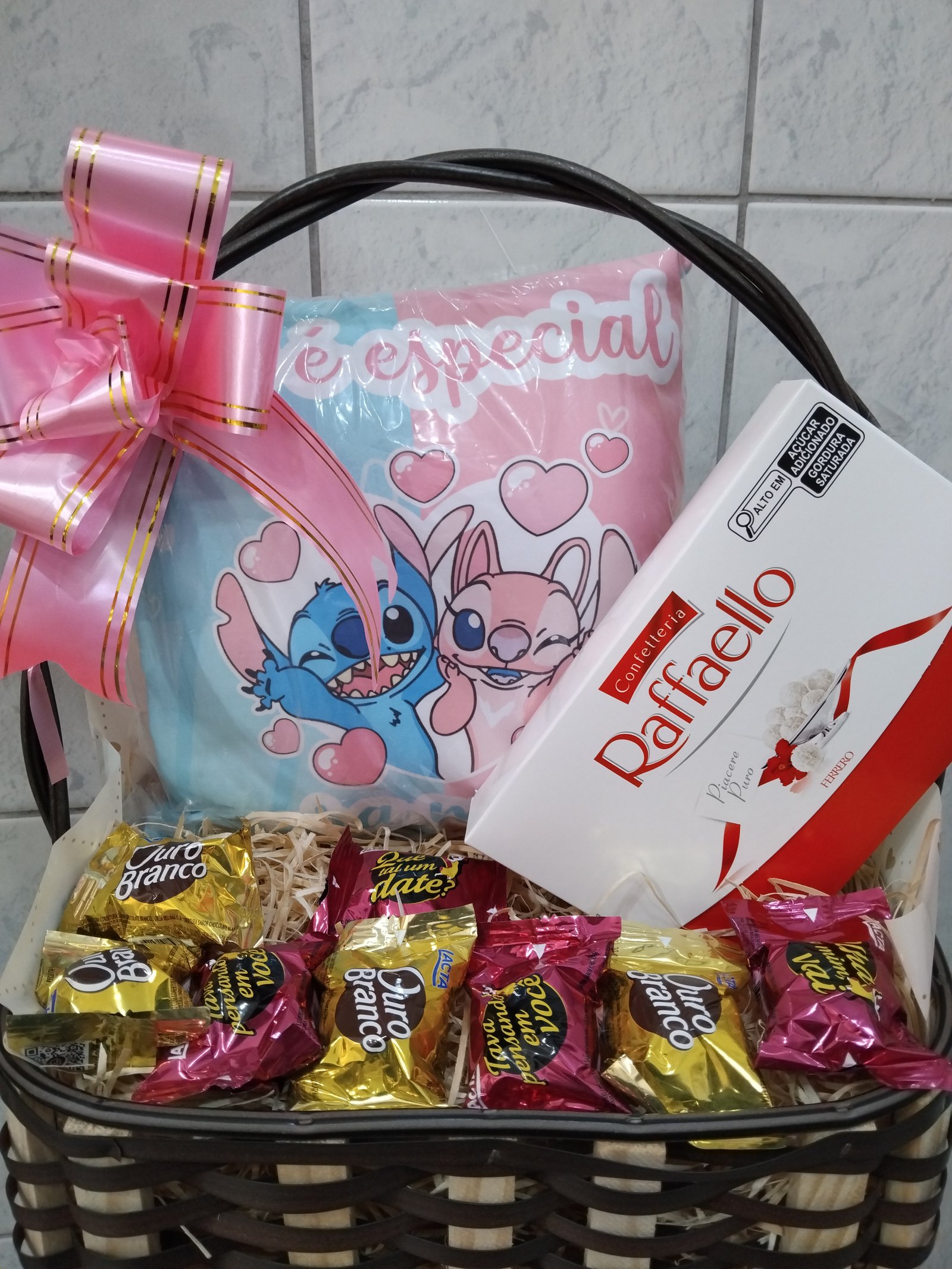 Cesta com almofada